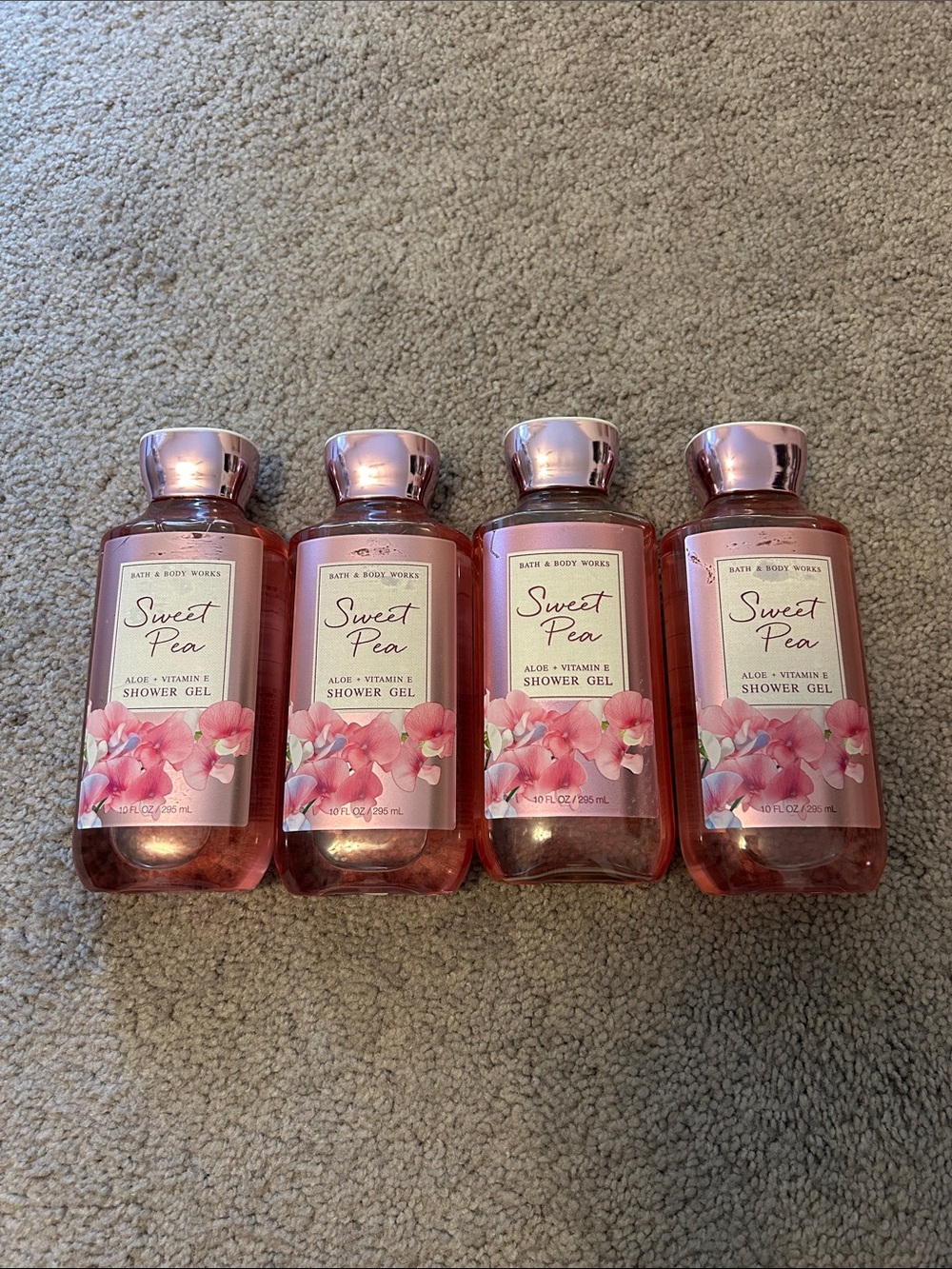 Bundle of 4 Bath & Body Works Sweet Pea Shower Gels